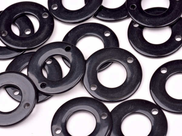 Kroužek plastový Ø17 mm černý