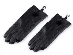 Dámské kožené rukavice s kožešinou