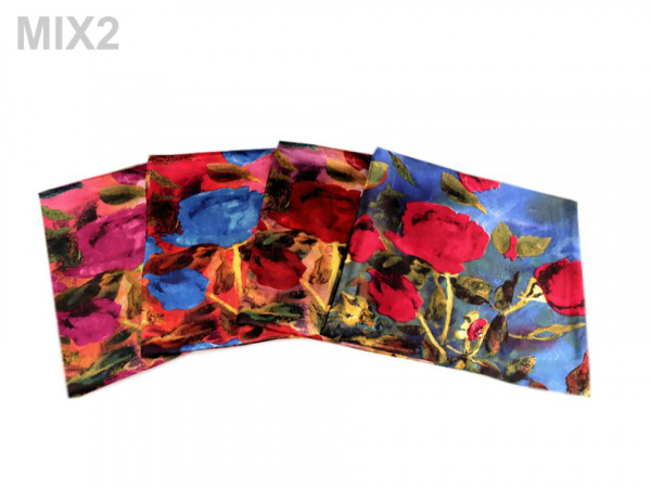 Velký saténový šátek 130x130 cm