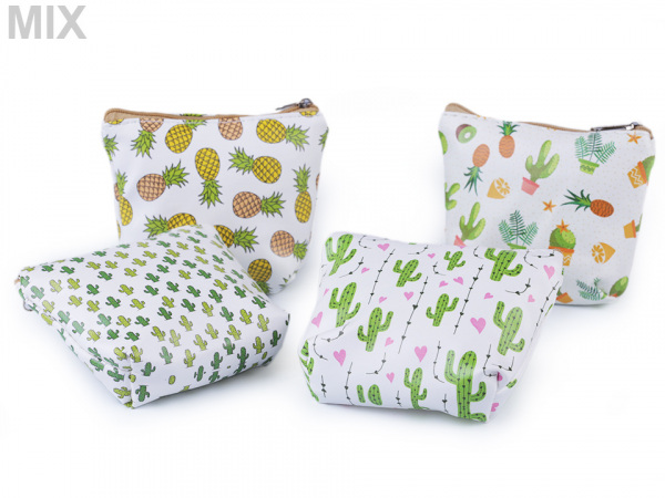 Peněženka / pouzdro kaktus, ananas 8,5x10,5 cm