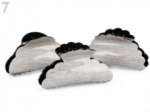 Skřipec do vlasů dekor dřevo