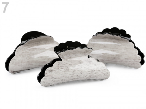 Skřipec do vlasů dekor dřevo