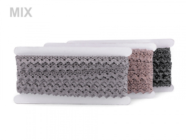 Krajka metalická šíře 15 mm