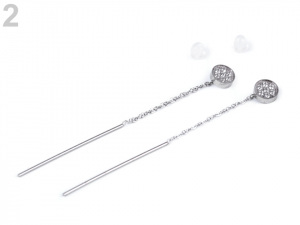 Náušnice z nerezové oceli s broušenými kamínky