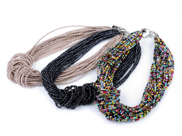 Náhrdelník uzel z rokajlu, víceřadý