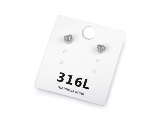 Náušnice z nerezové oceli s broušenými kamínky