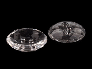 Knoflík Crystal průhledný velikost 28"