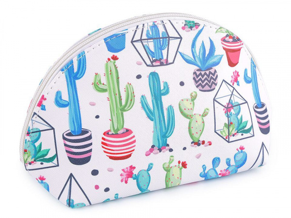 Kosmetická taška kaktusy 14,5x25 cm