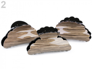 Skřipec do vlasů dekor dřevo