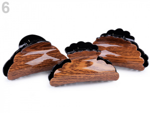 Skřipec do vlasů dekor dřevo