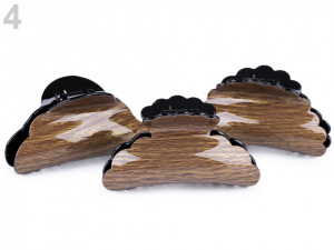 Skřipec do vlasů dekor dřevo