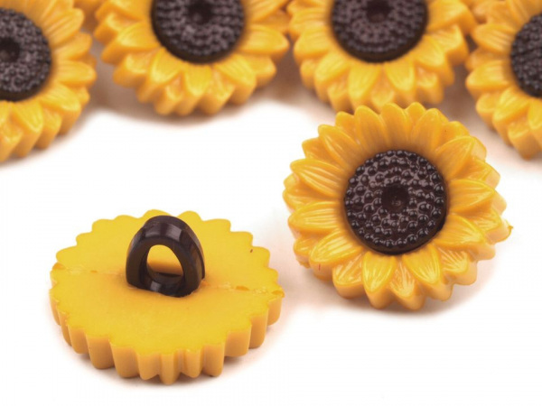 Knoflík dětský velikost 15" slunečnice