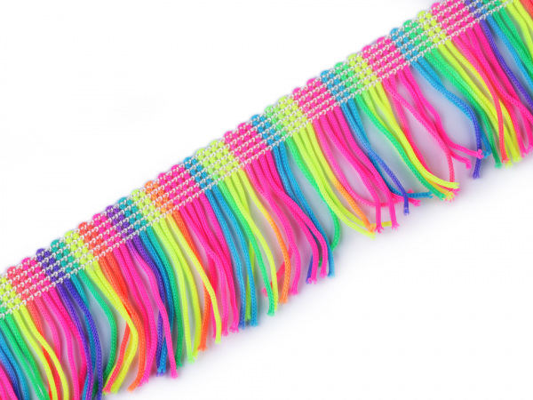 Třásně šíře 50 mm neon