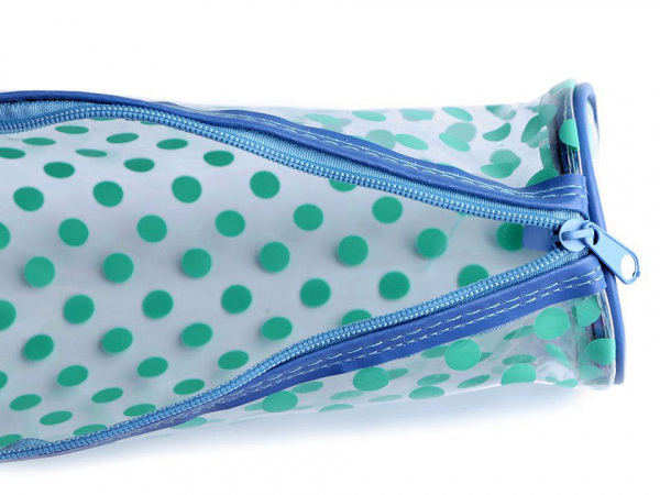 Pouzdro s puntíky 7x19 cm průhledné