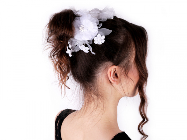 Brož / svatební ozdoba do vlasů květy