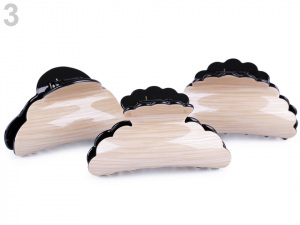 Skřipec do vlasů dekor dřevo