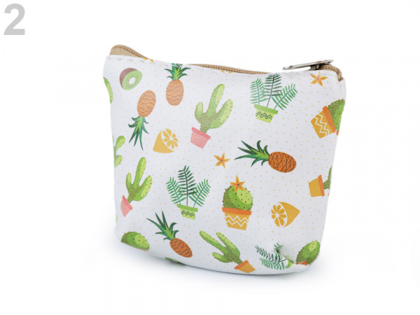 Peněženka / pouzdro kaktus, ananas 8,5x10,5 cm