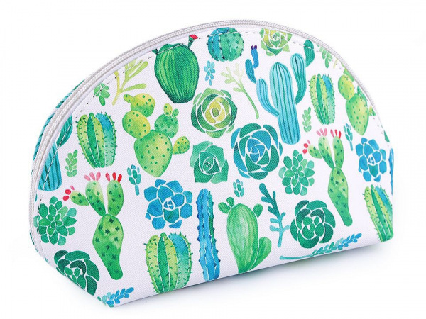 Kosmetická taška kaktusy 14,5x25 cm