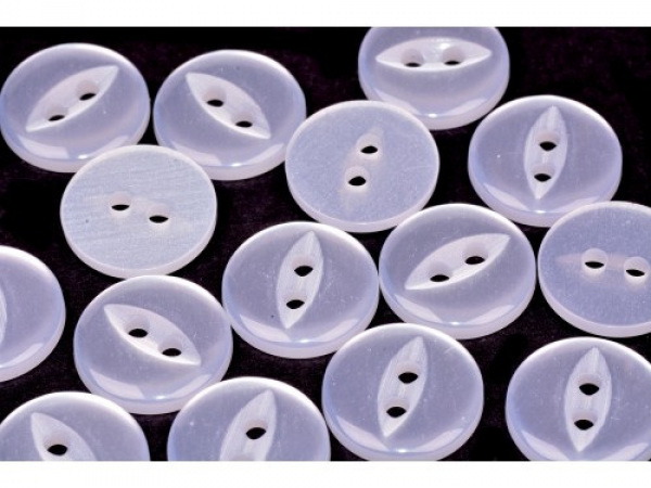 Knoflík perleťový  11,4mm bílý