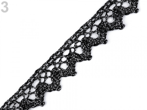 Krajka metalická šíře 15 mm