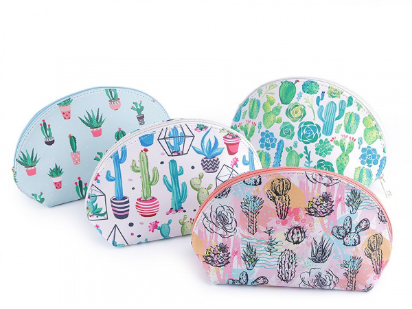 Kosmetická taška kaktusy 14,5x25 cm