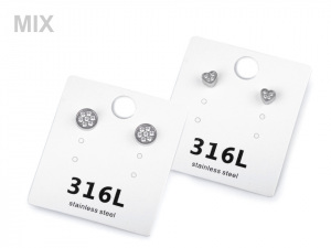 Náušnice z nerezové oceli s broušenými kamínky