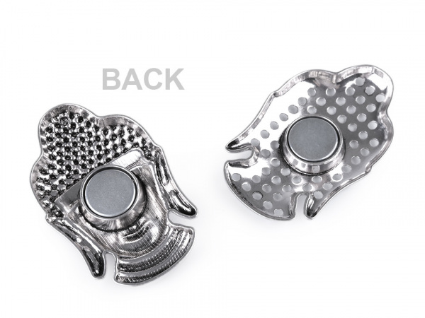 Velká magnetická brož Buddha, slon, strom života, spirály s perlami