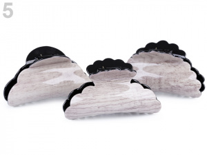 Skřipec do vlasů dekor dřevo