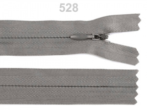 Spirálový zip skrytý šíře 3 mm délka 22 cm