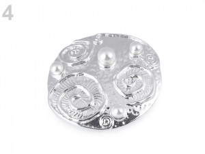 Velká magnetická brož Buddha, slon, strom života, spirály s perlami