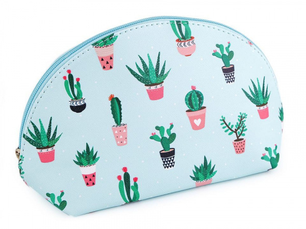 Kosmetická taška kaktusy 14,5x25 cm