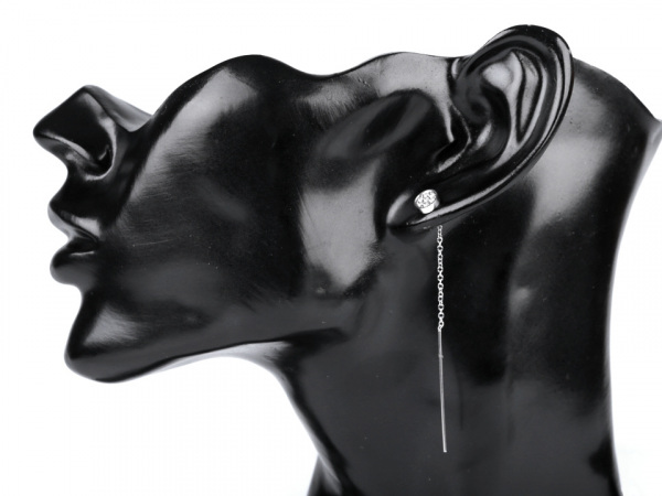 Náušnice z nerezové oceli s broušenými kamínky