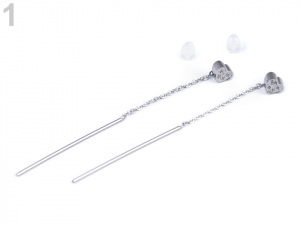 Náušnice z nerezové oceli s broušenými kamínky