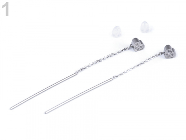 Náušnice z nerezové oceli s broušenými kamínky