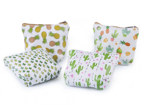 Peněženka / pouzdro kaktus, ananas 8,5x10,5 cm