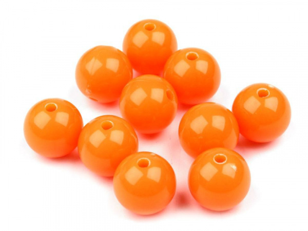 Plastové korálky Color Ø10 mm