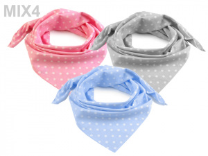 Bavlněný šátek s puntíky 65x65 cm