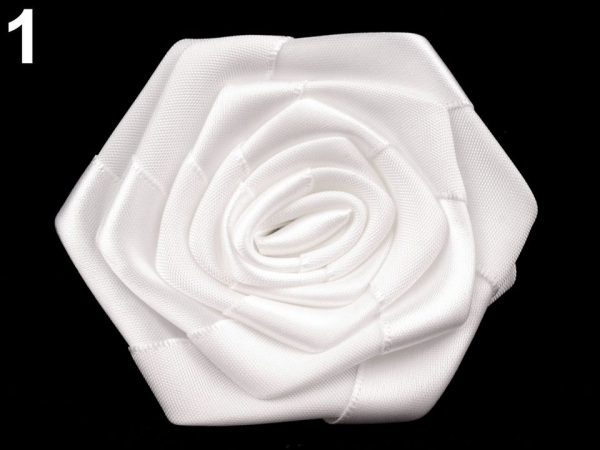 Saténová růže Ø70 mm