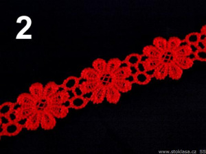 Vzdušná krajka / vsadka šíře 20 mm květina