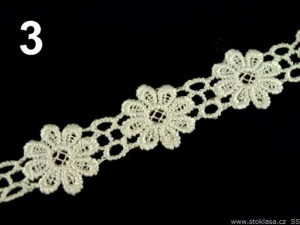 Vzdušná krajka / vsadka šíře 20 mm květina