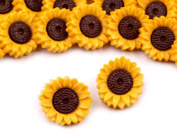 Knoflík dětský velikost 15" slunečnice