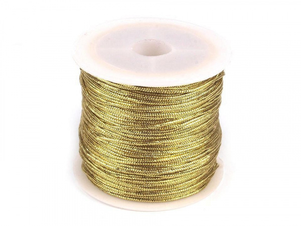 Dutinka s lurexem Ø1 mm kulatá, vánoční