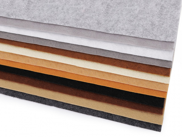 Látková dekorativní plsť / filc 20x30 cm