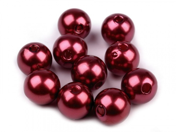 Plastové voskové korálky / perly Glance Ø10 mm