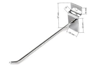 Háček délka 14 cm k dřevěným panelům na bižuterii