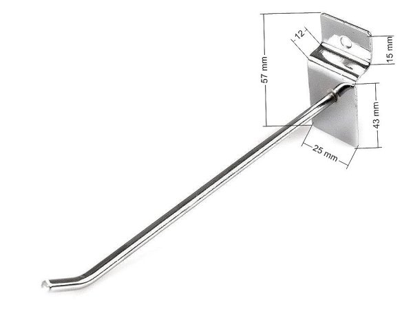 Háček délka 14 cm k dřevěným panelům na bižuterii