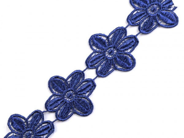 Vzdušná krajka / vsadka šíře 45 mm květy