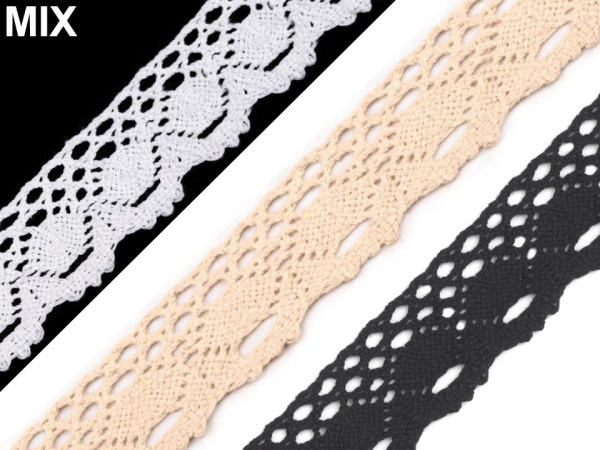 Bavlněná krajka paličkovaná šíře 40 mm