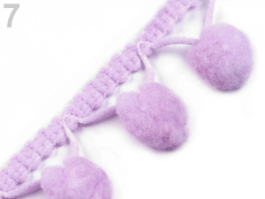 Prýmek šíře 20 mm s bambulkami Ø10 mm