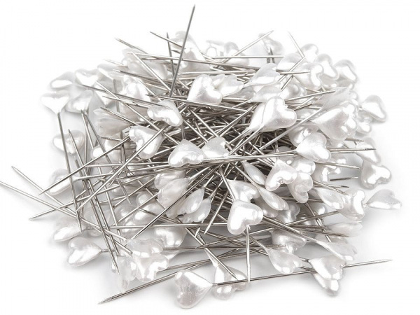 Ozdobné špendlíky délka 55 mm srdce